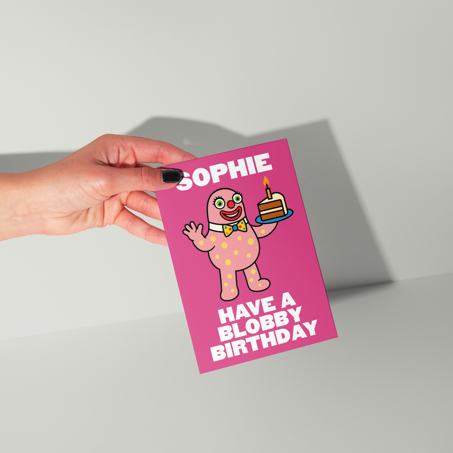 Mr Blobby Personalised Birthday Card UK