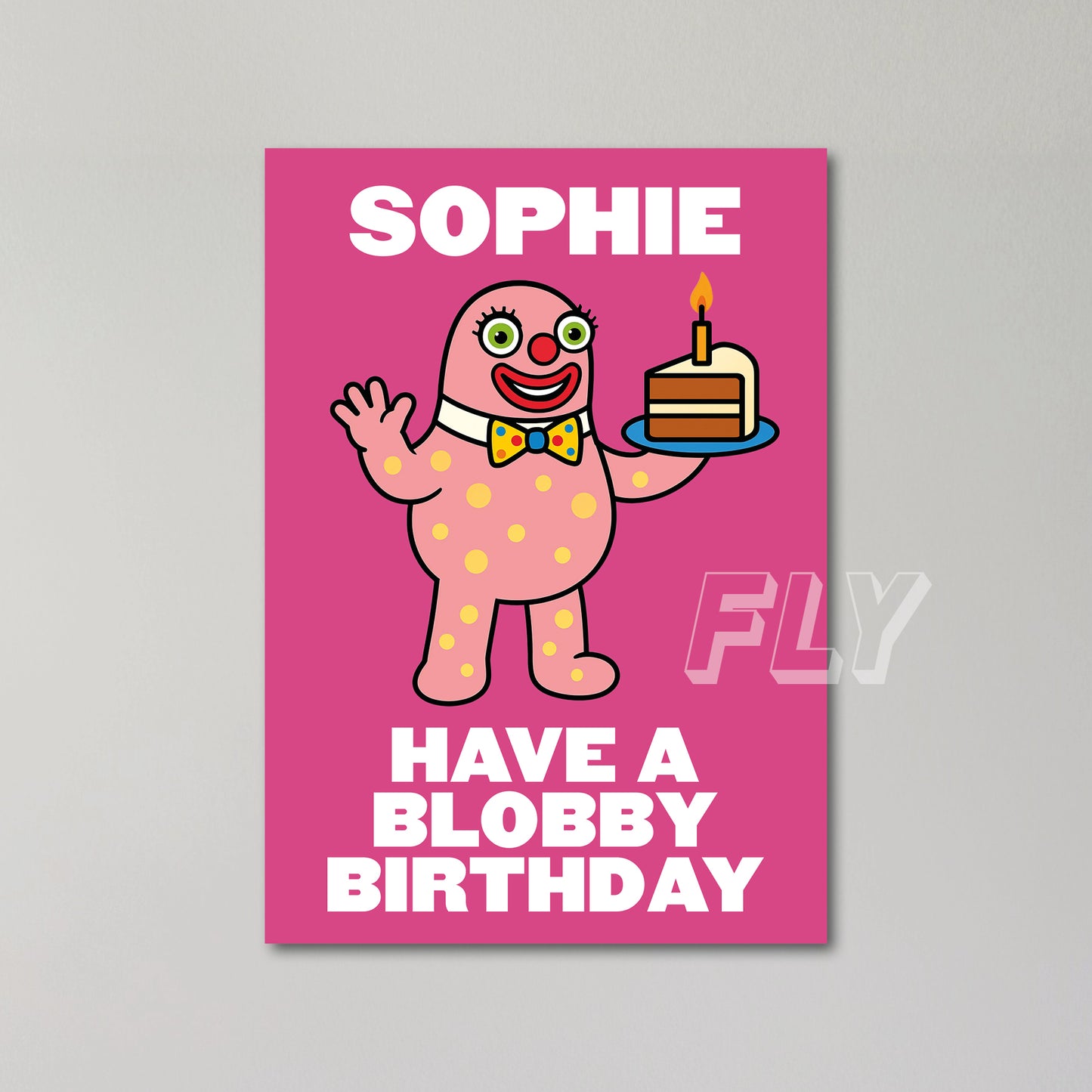 Mr Blobby Personalised Birthday Card United Kingdom