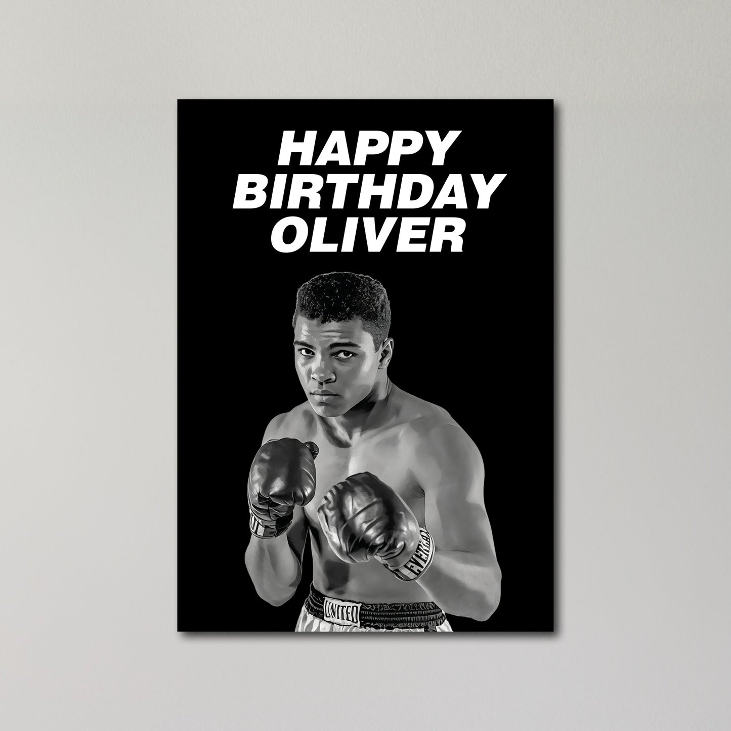 Muhammad Ali Personalised Birthday Card A5