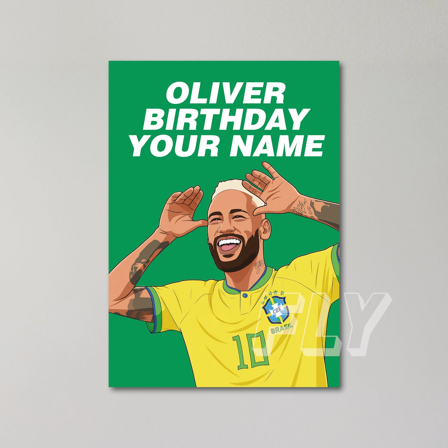 Neymar Jr Personalised Birthday Card United Kingdom