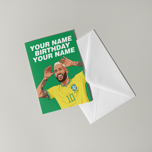 Neymar Jr Personalised Birthday Card