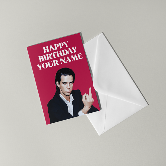 Nick Cave Personalised Birthday Card