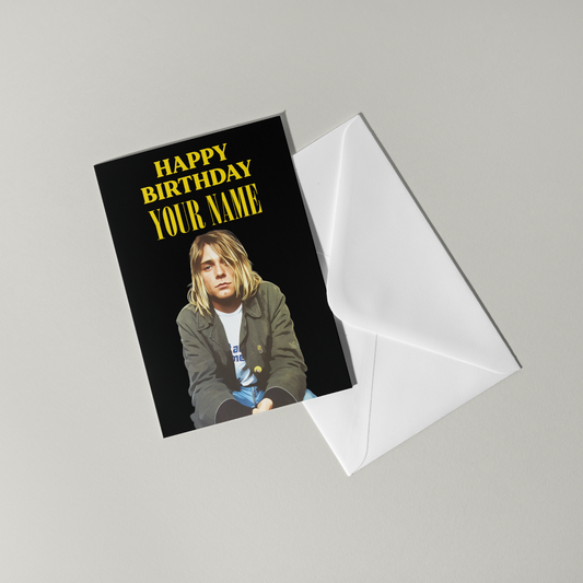 Nirvana Personalised Birthday Card