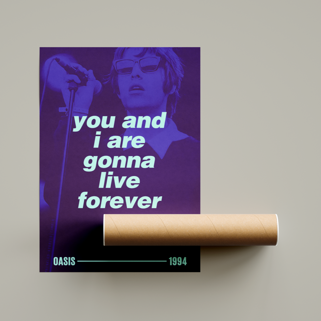 Oasis Live Forever Lyrics Poster