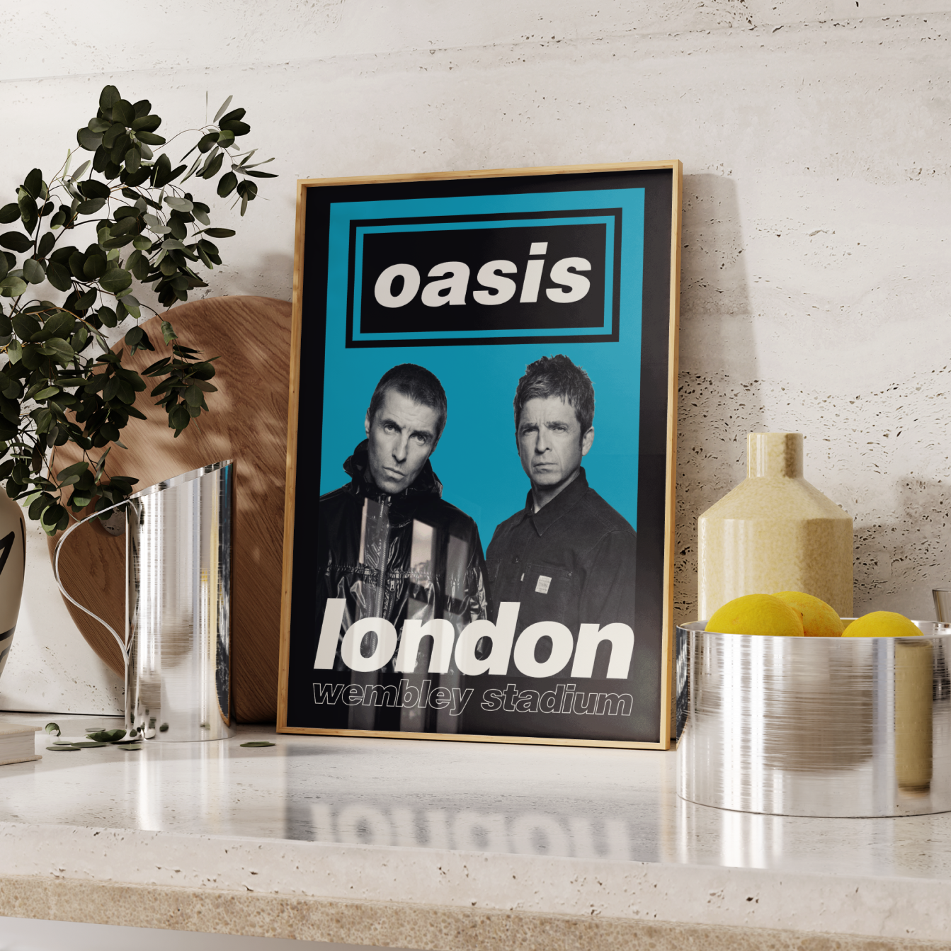 Oasis London Wembley Stadium Tour Poster UK