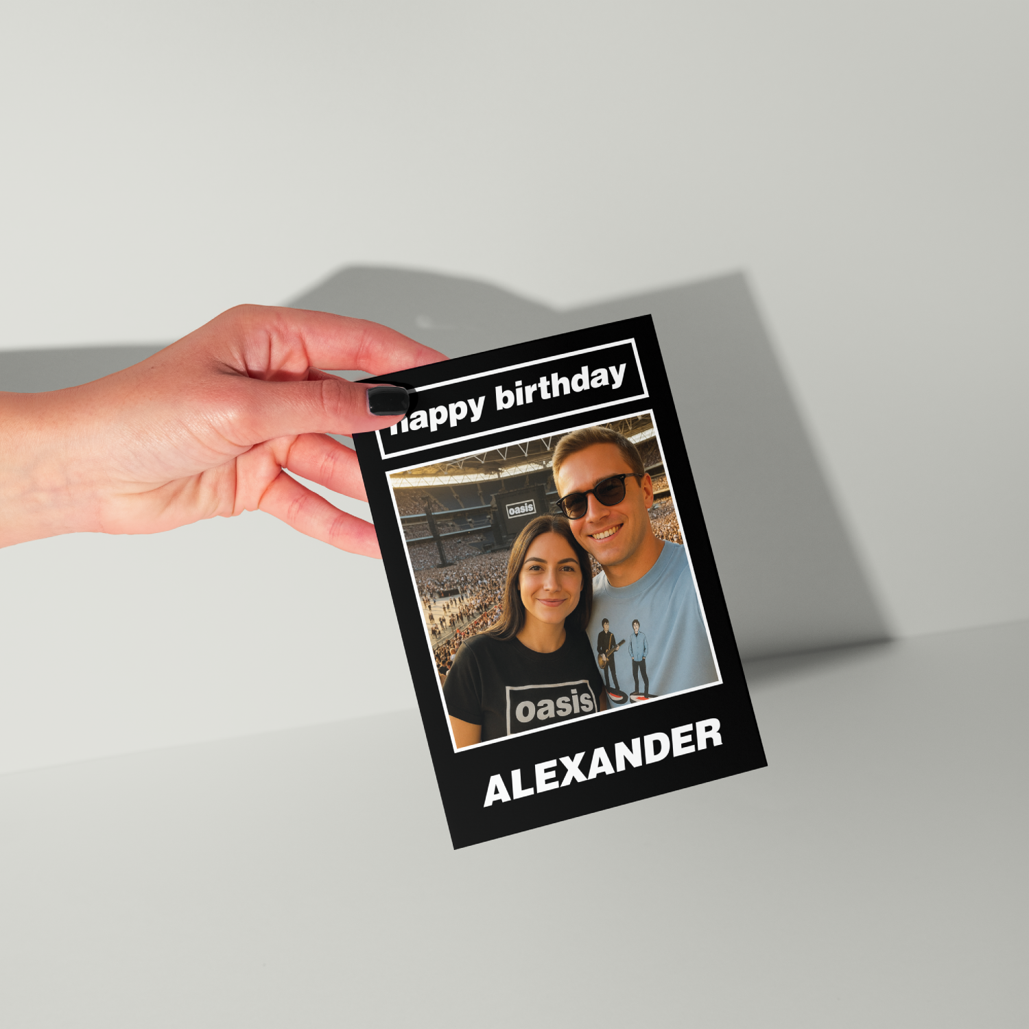 Oasis Personalised Photo Birthday Card UK