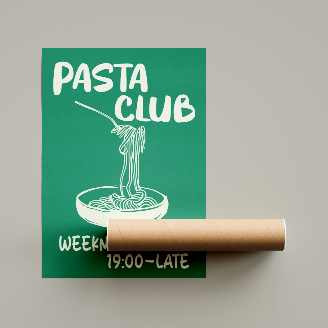 Pasta Club Kitchen Poster United Kingdom