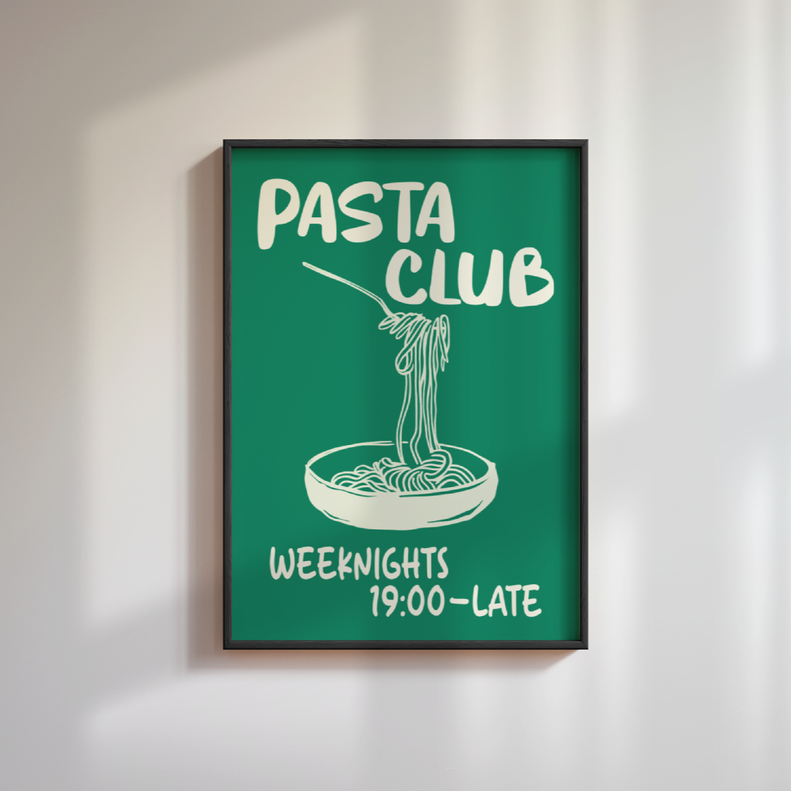 Pasta Club Kitchen Poster