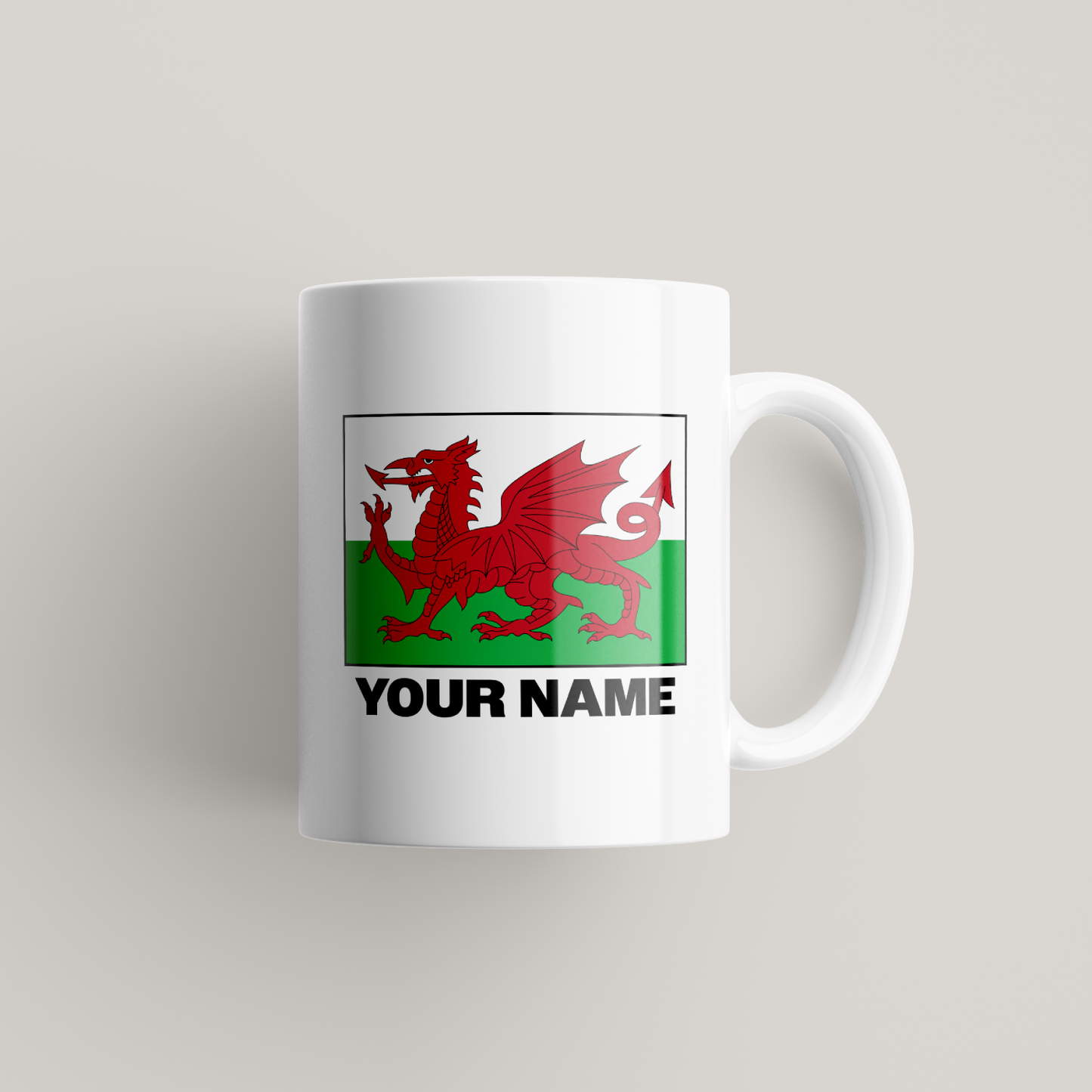 Personalised Welsh Flag Mug UK