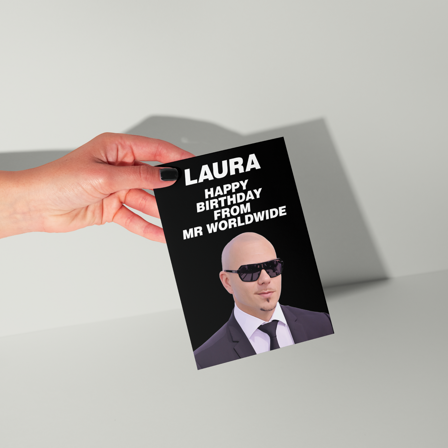Pitbull Mr Worldwide Personalised Birthday Card UK