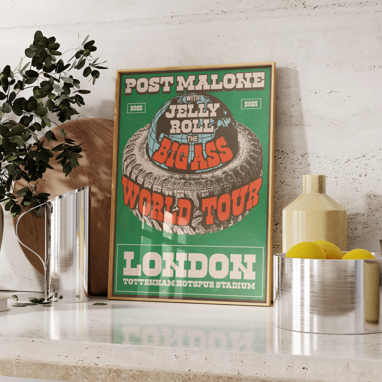 Post Malone Tour Poster London 2025