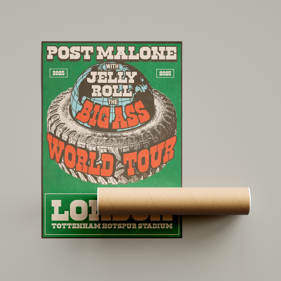 Post Malone Tour Poster London 2025