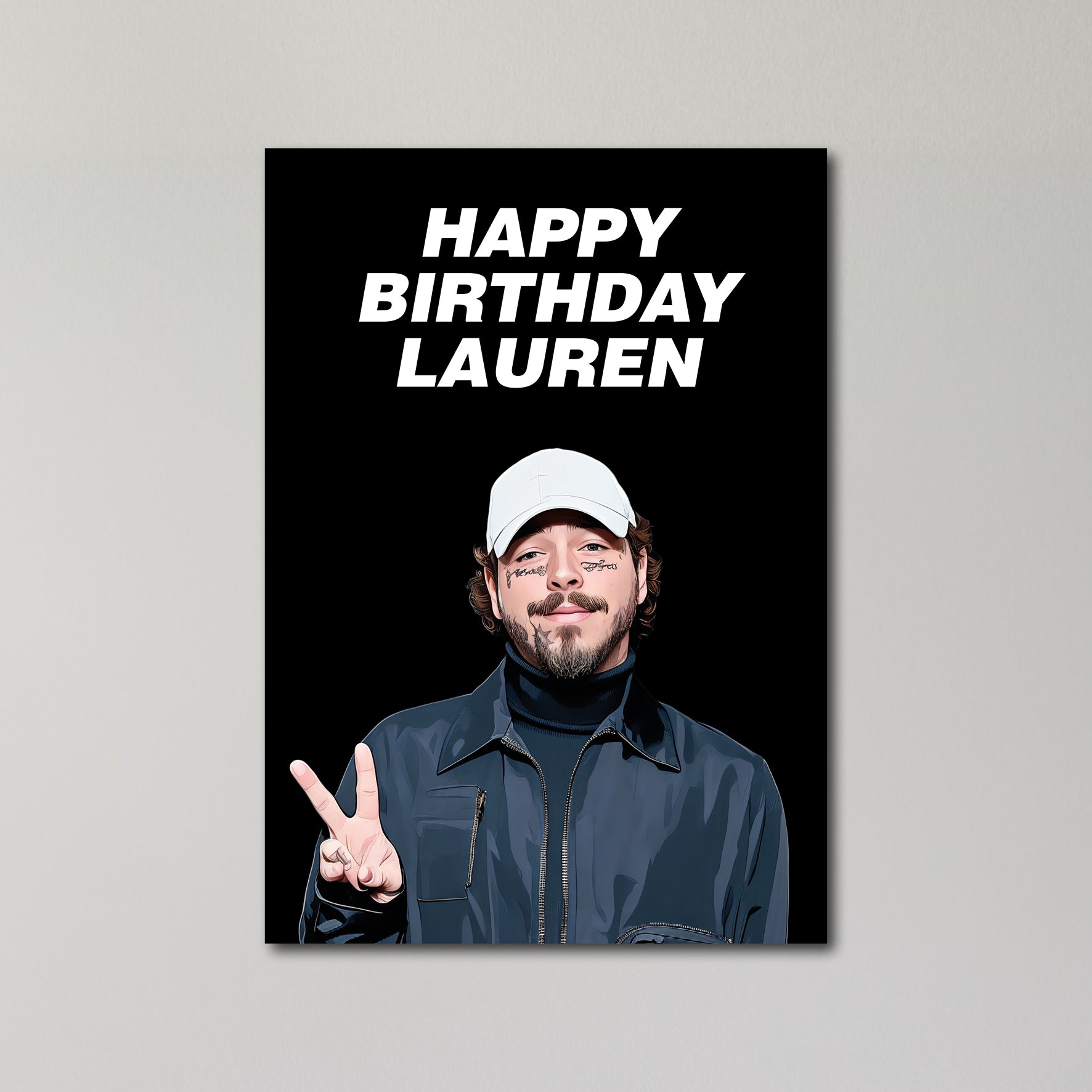 Post Malone Personalised Birthday Card A5