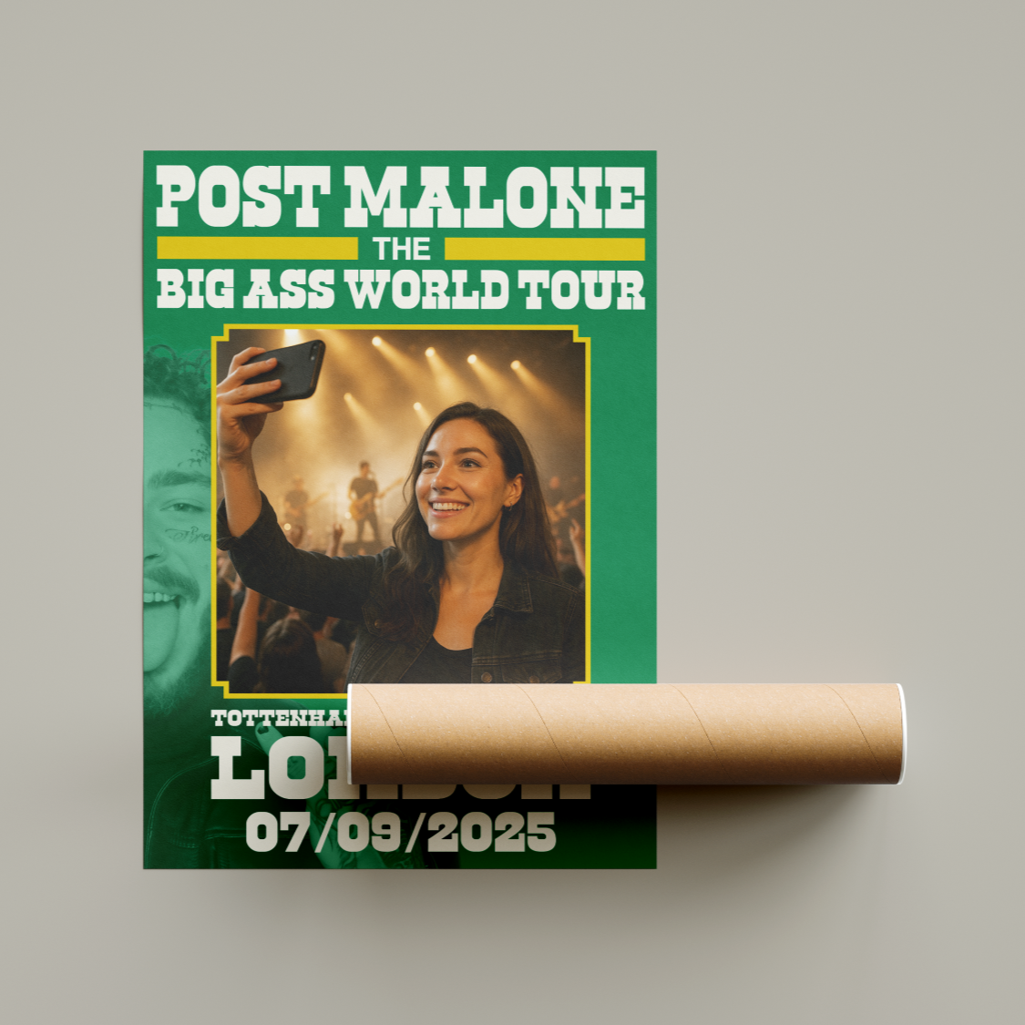 Post Malone Personalised Tour Poster London 2025