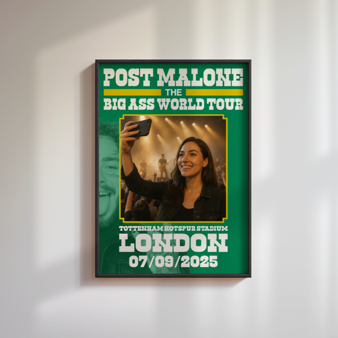 Post Malone Personalised Tour Poster London 2025