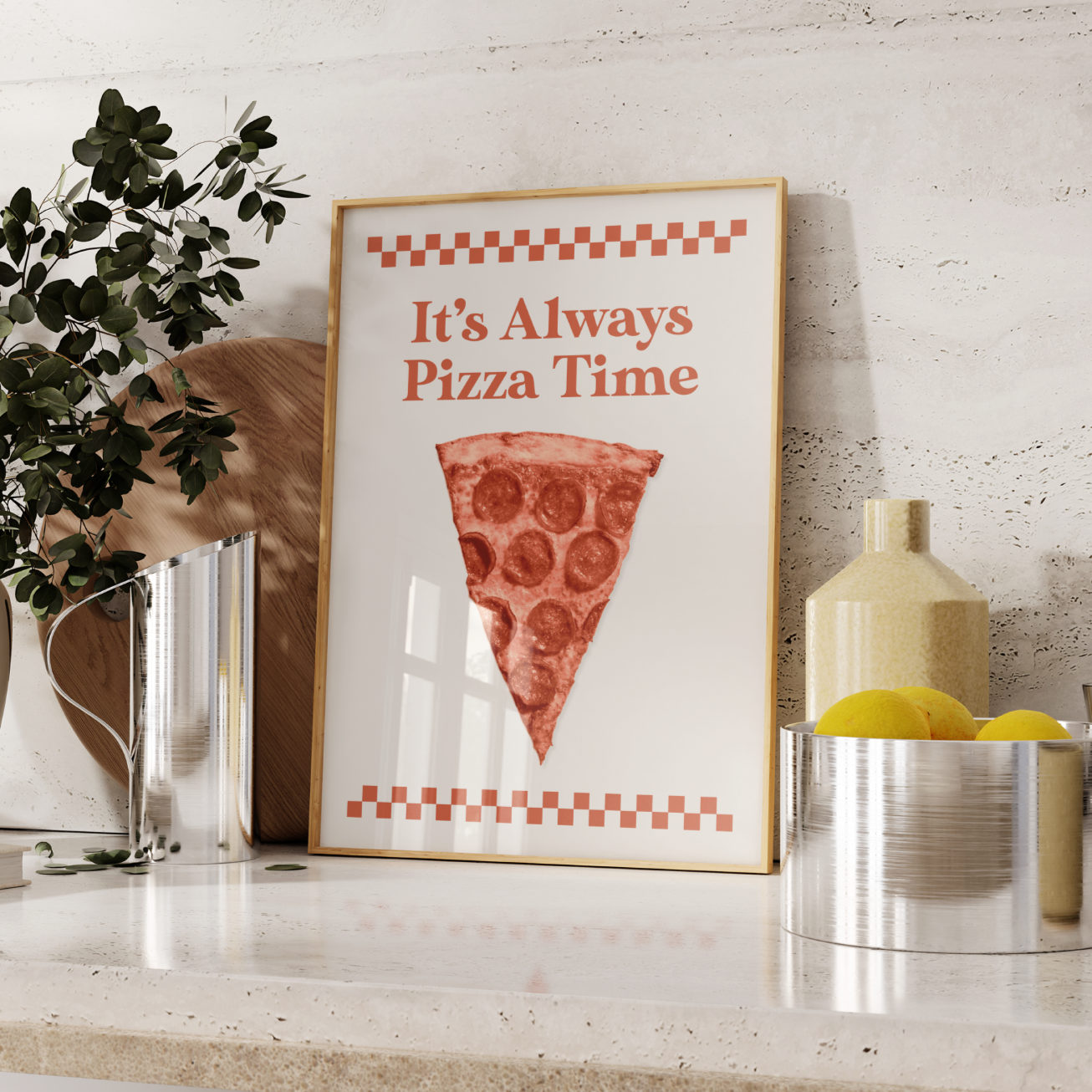 Retro Pizza Poster