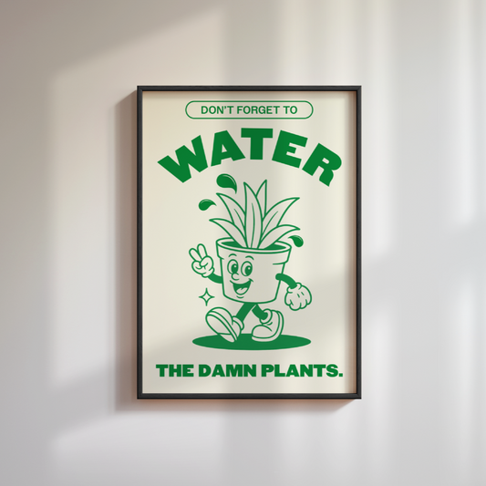 Retro Plant Quote Poster