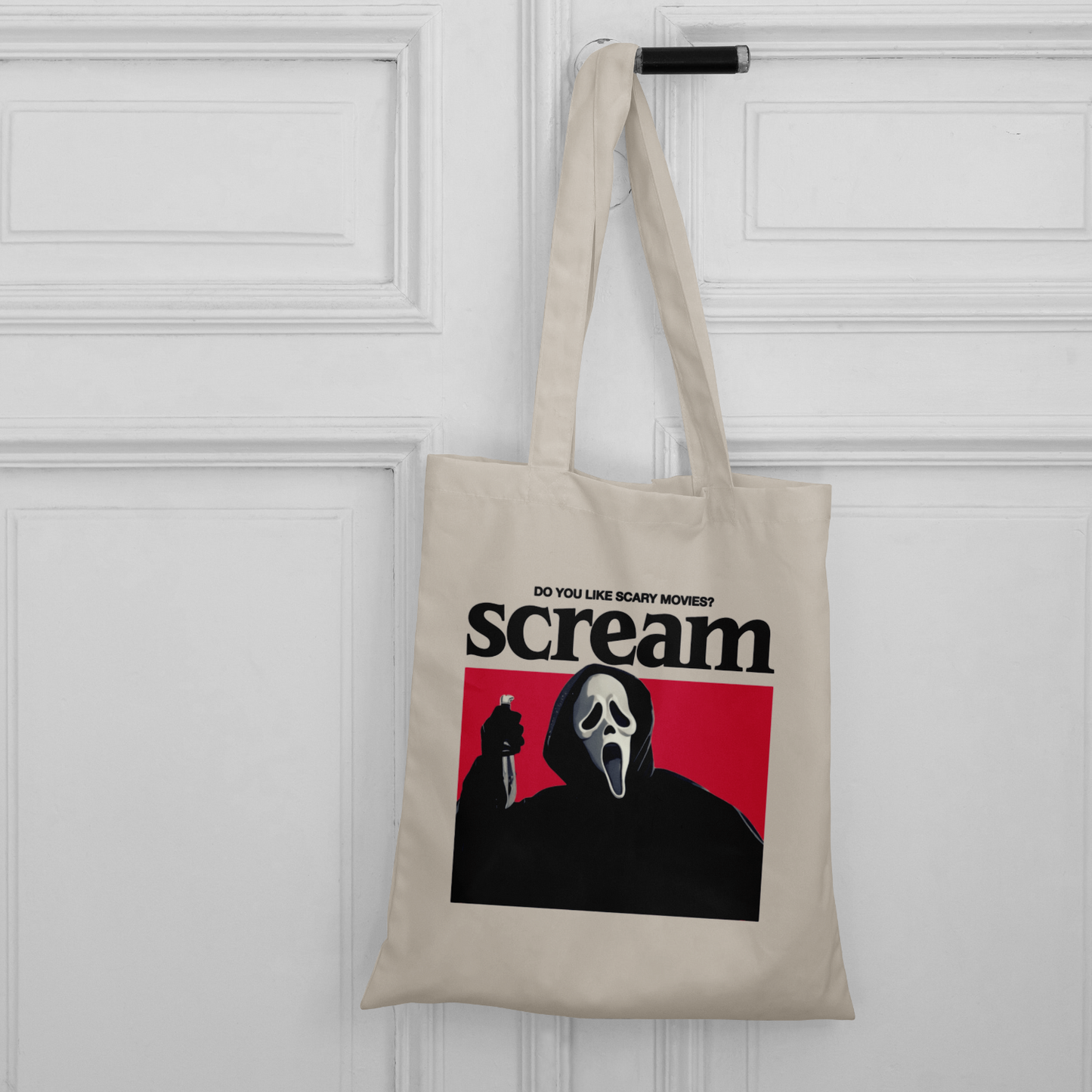 Retro Scream Movie Tote Bag