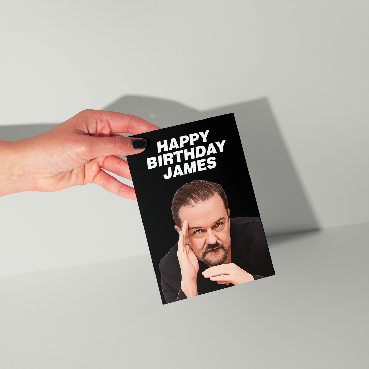Ricky Gervais Personalised Birthday Card UK