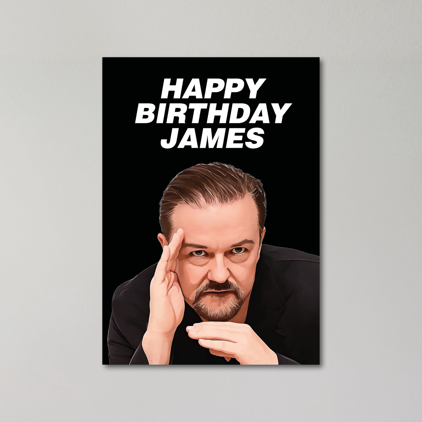 Ricky Gervais Personalised Birthday Card United Kingdom