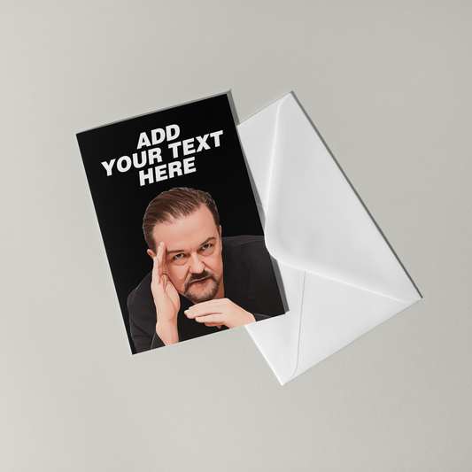 Ricky Gervais Personalised Greeting Card