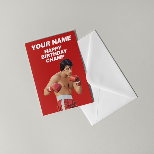 Rocky Balboa Personalised Birthday Card