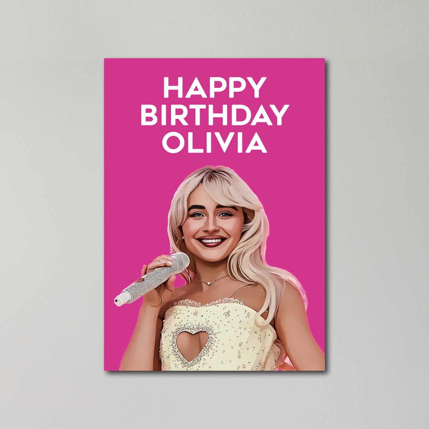 Sabrina Carpenter Personalised Birthday Card A5