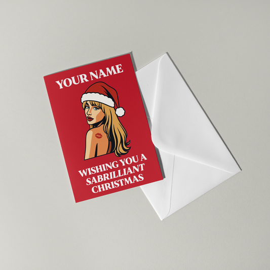 Sabrina Carpenter Personalised Christmas Card