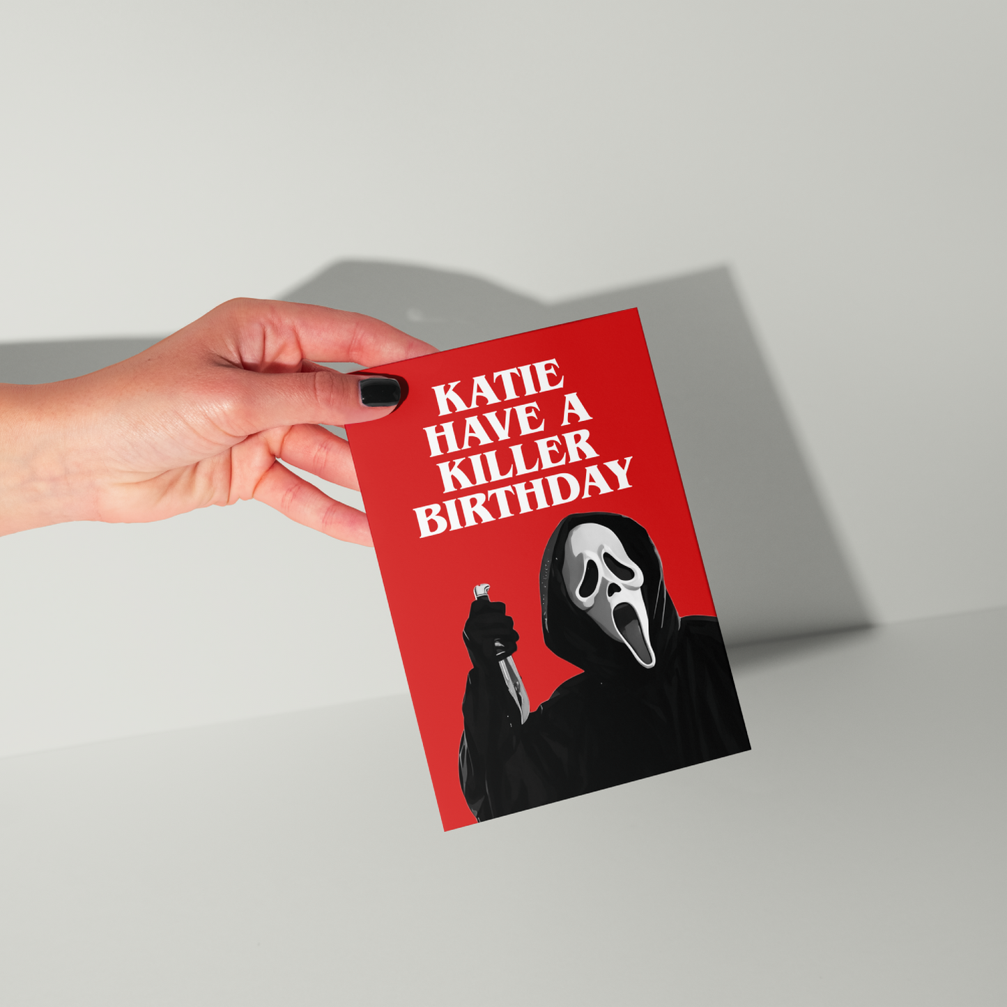 Scream Personalised Birthday Card