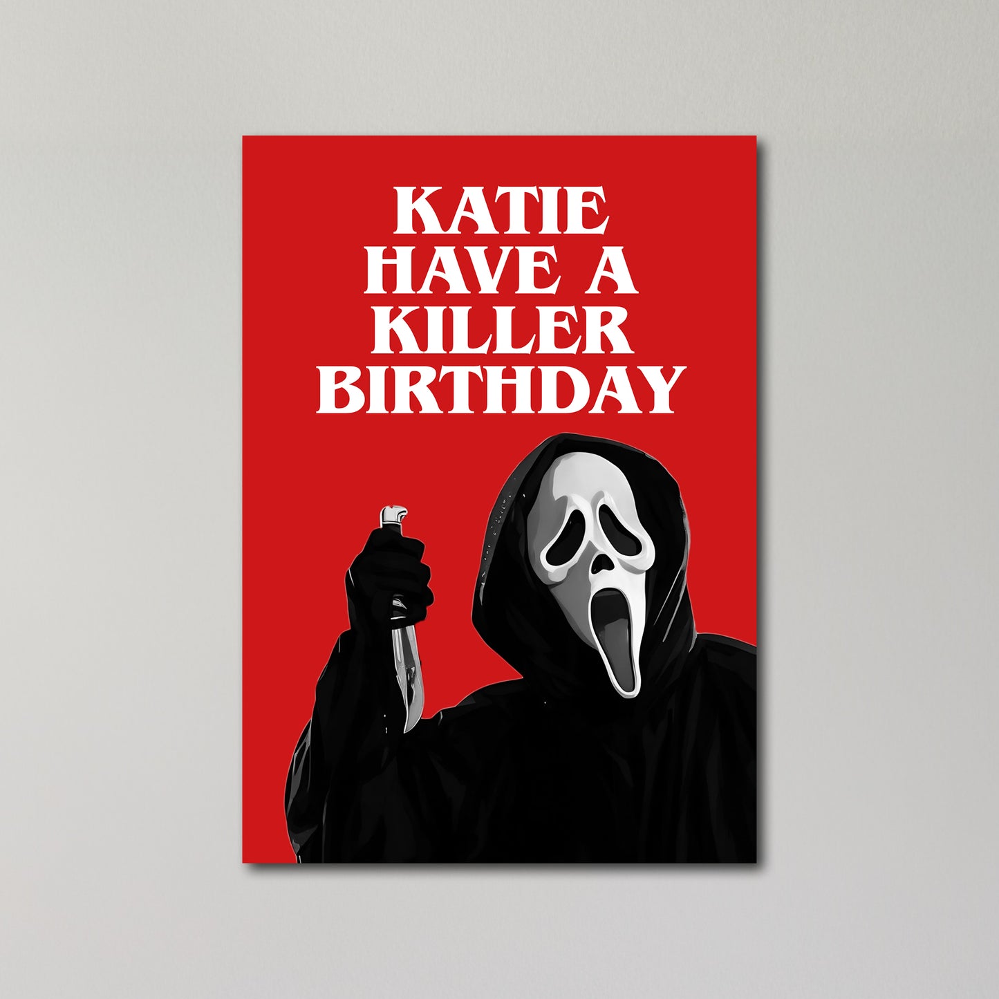 Scream Personalised Birthday Card