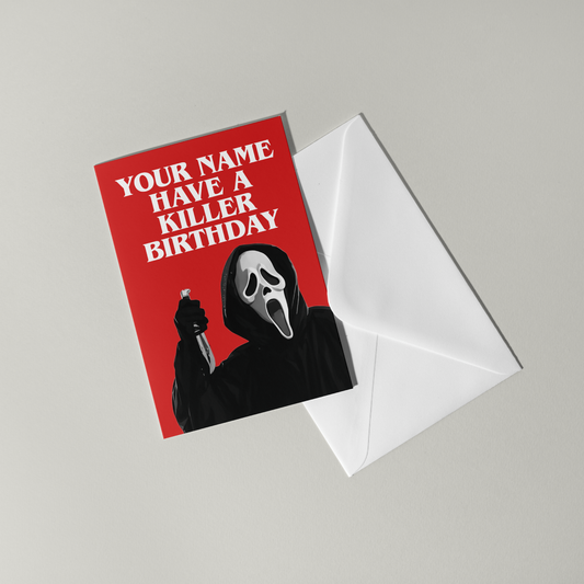 Scream Personalised Birthday Card