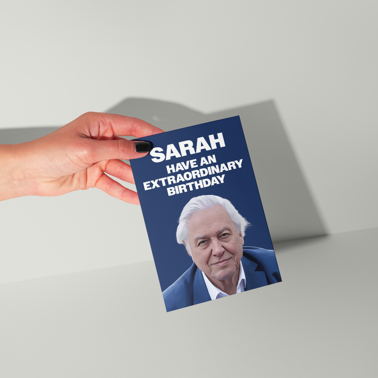 Sir David Attenborough Personalised Birthday Card UK