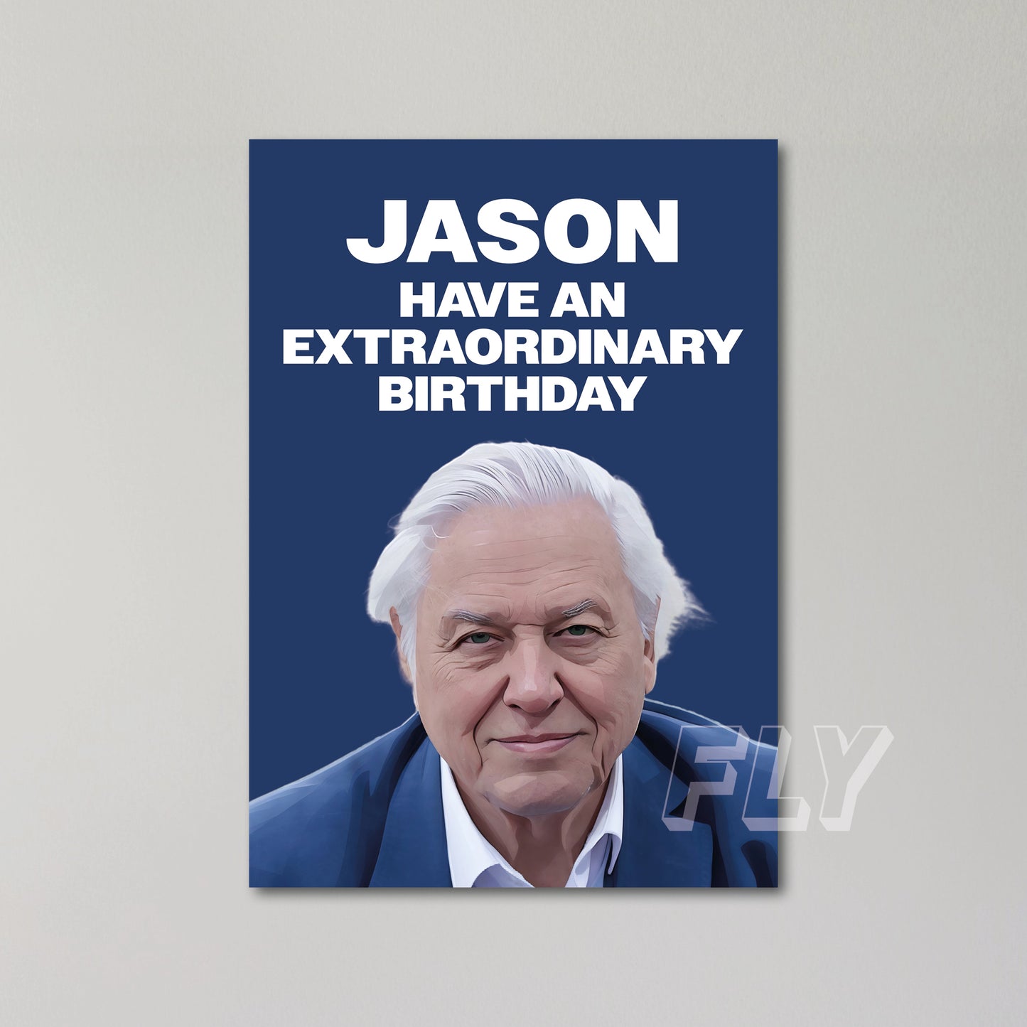 Sir David Attenborough Personalised Birthday Card United Kingdom
