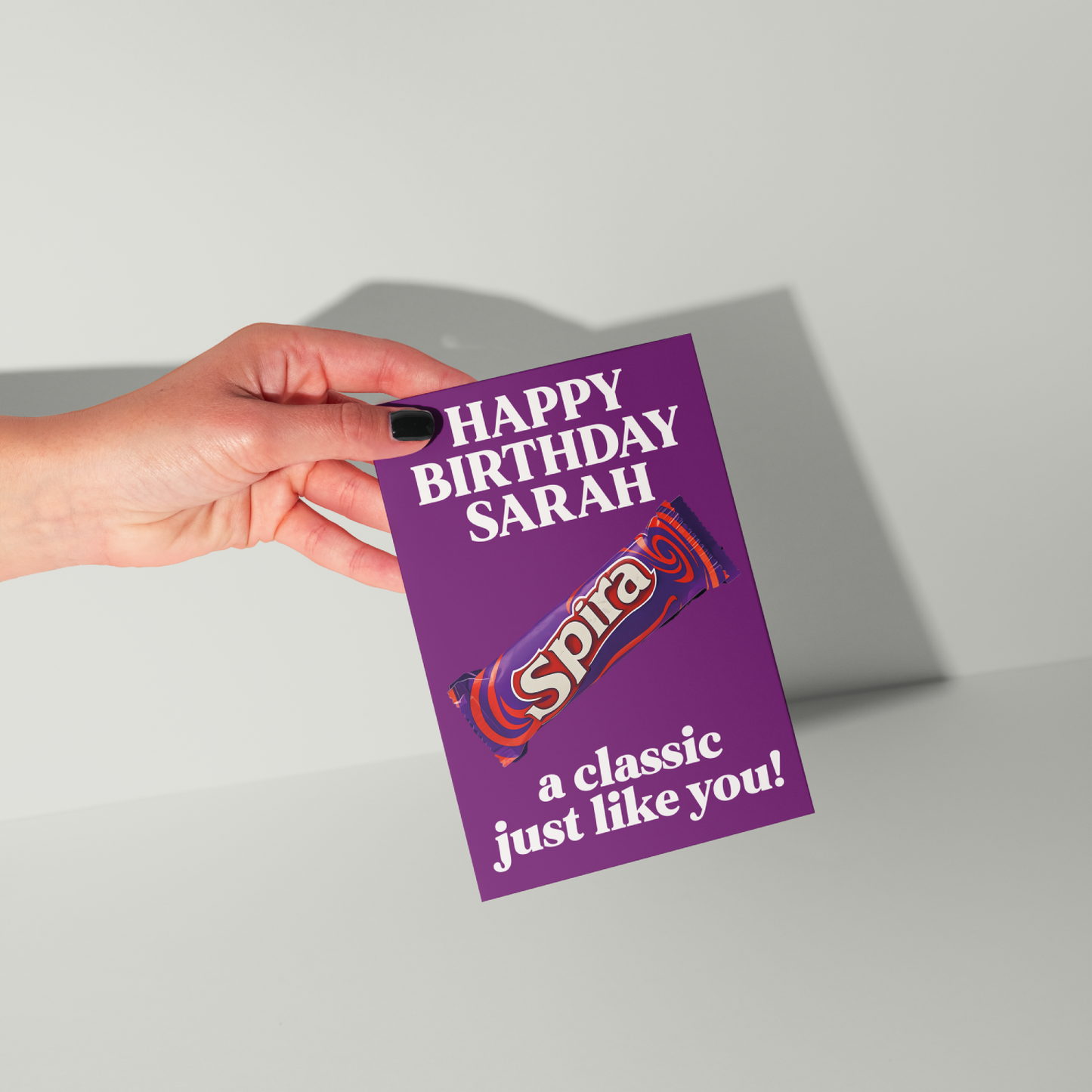 Spira Chocolate Personalised Birthday Card UK