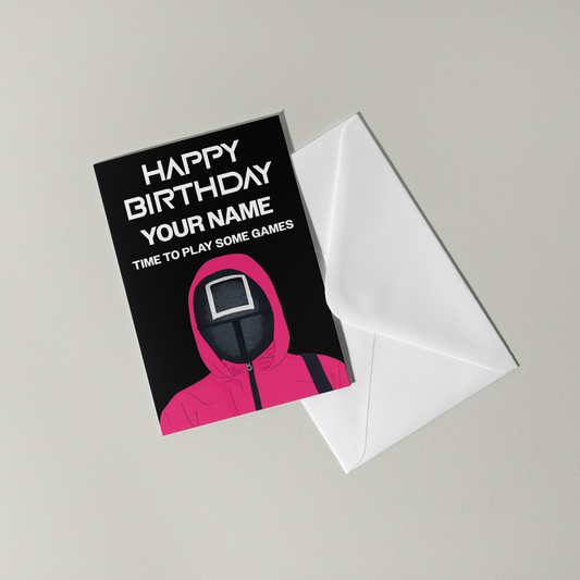 Squid Game Personalised Birthday Card