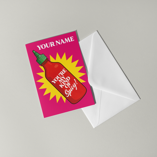 Sriracha Personalised Greeting Card