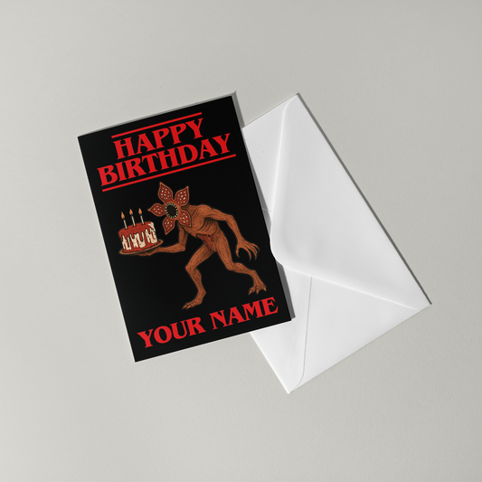 Stranger Things Personalised Birthday Card