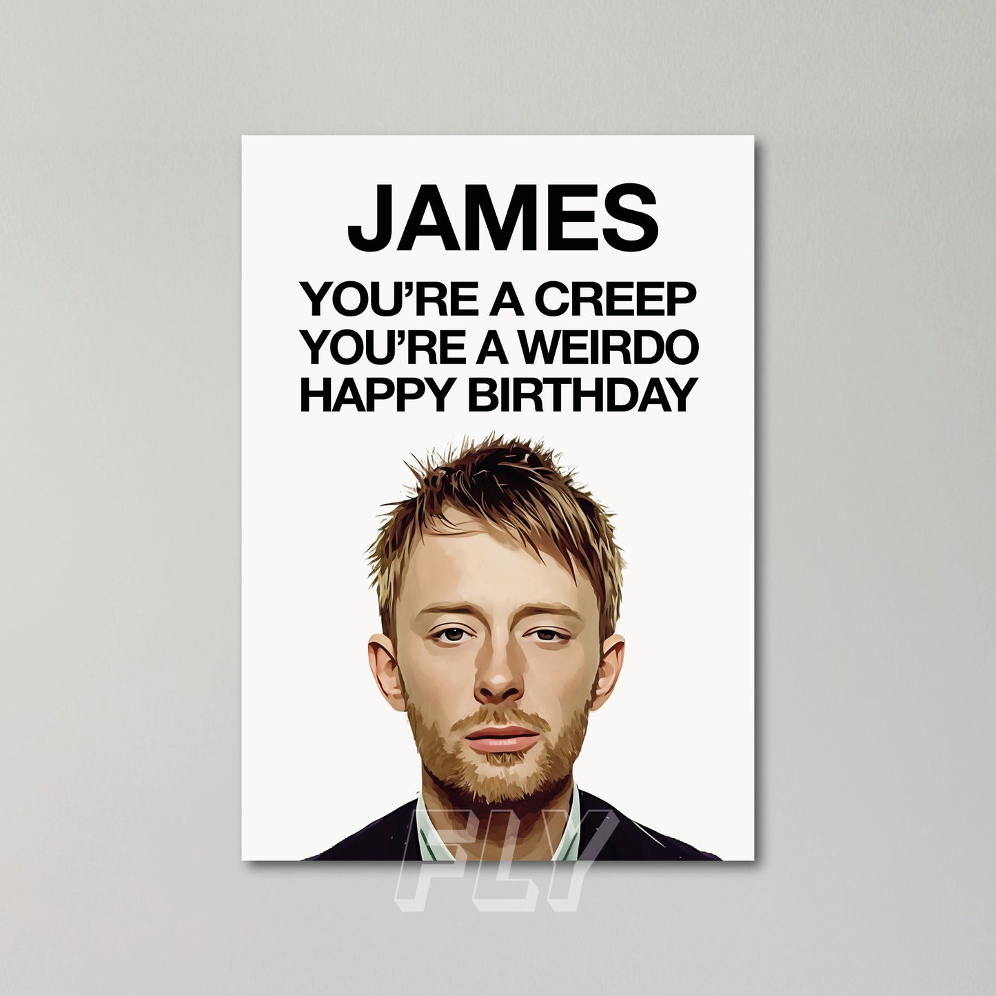 Thom Yorke Radiohead Personalised Birthday Card United Kingdom