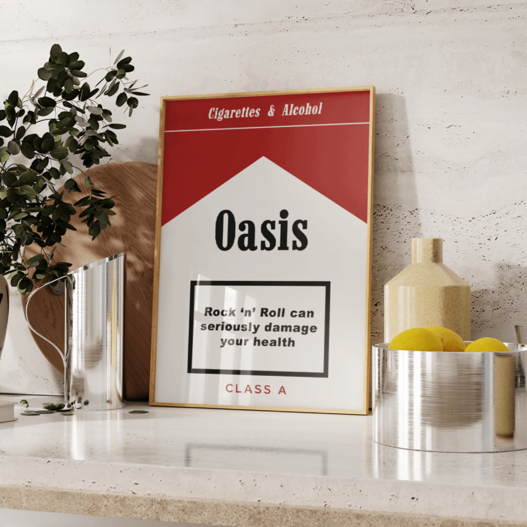 Oasis Cigarettes & Alcohol Poster