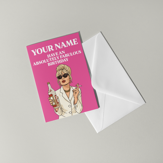 Absolutely Fabulous Personalised Birthday Card