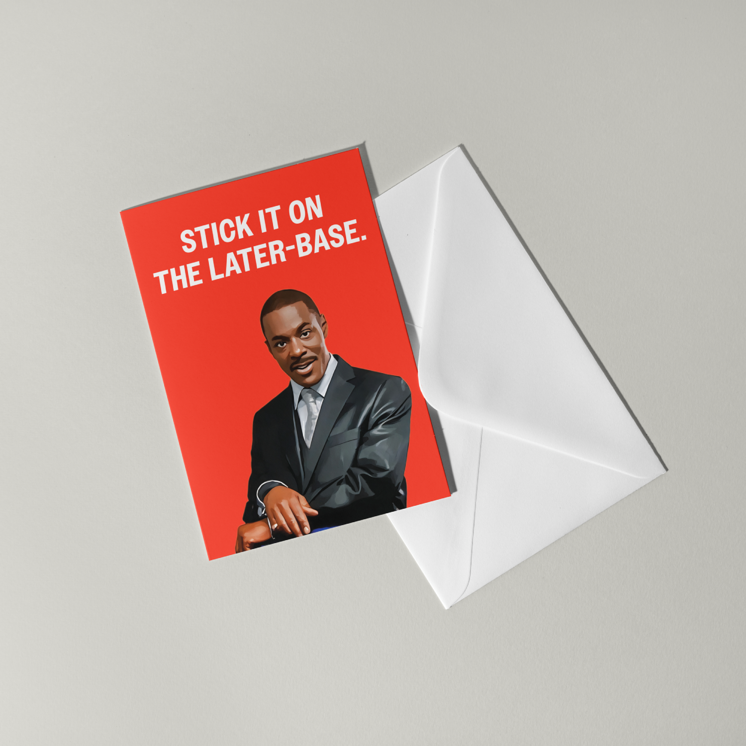 Alan Johnson Peep Show Greeting Card