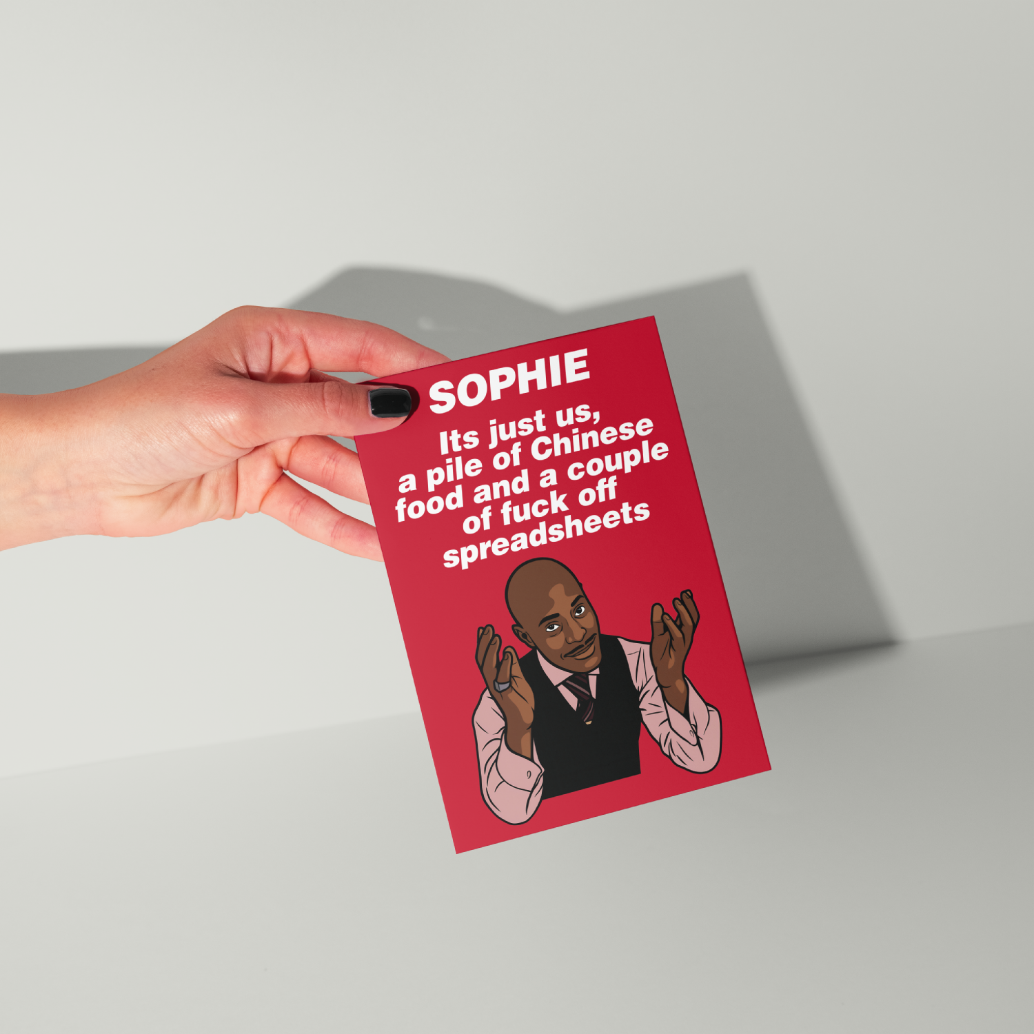 Alan Johnson Peep Show Personalised Greeting Card UK