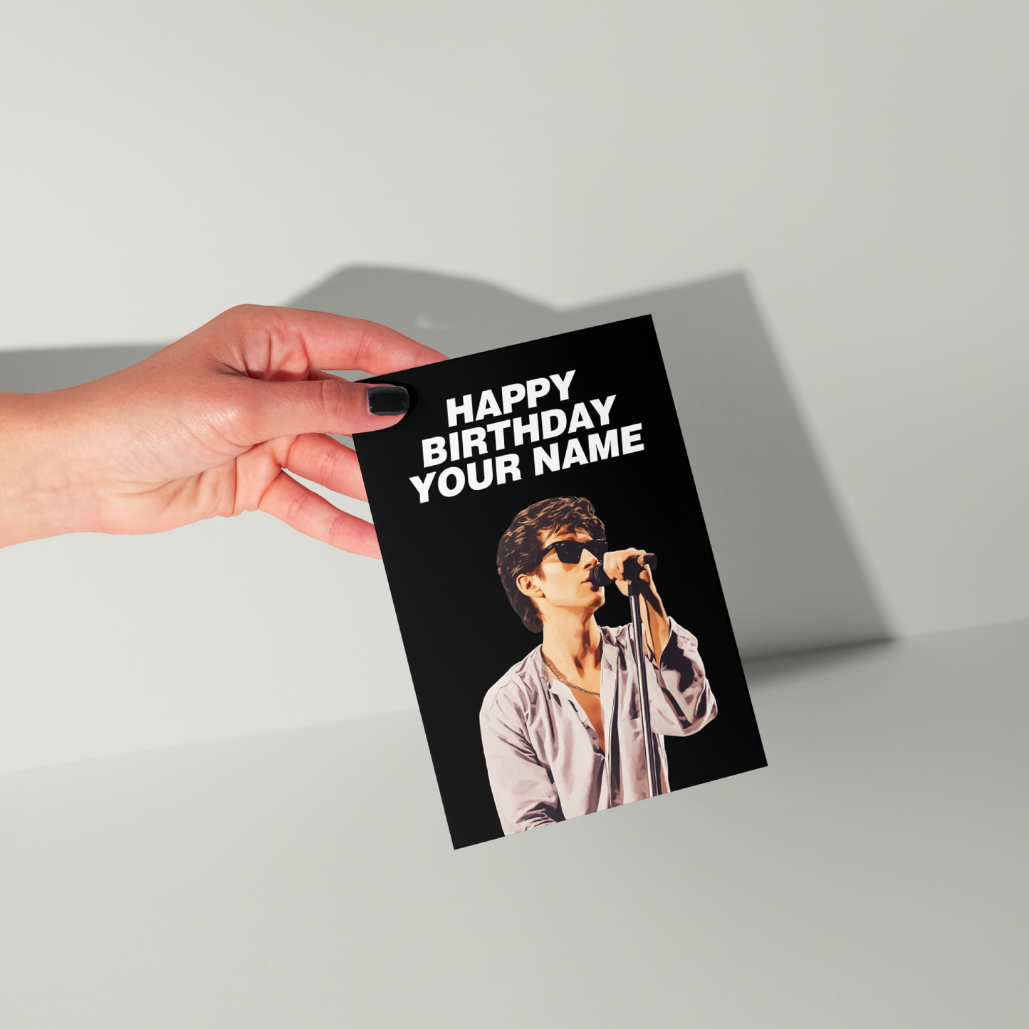 Alex Turner Personalised Birthday Card