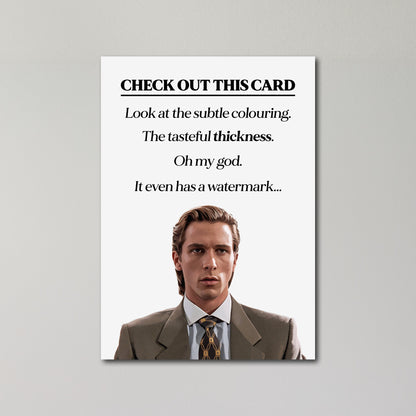 American Psycho Greeting Card