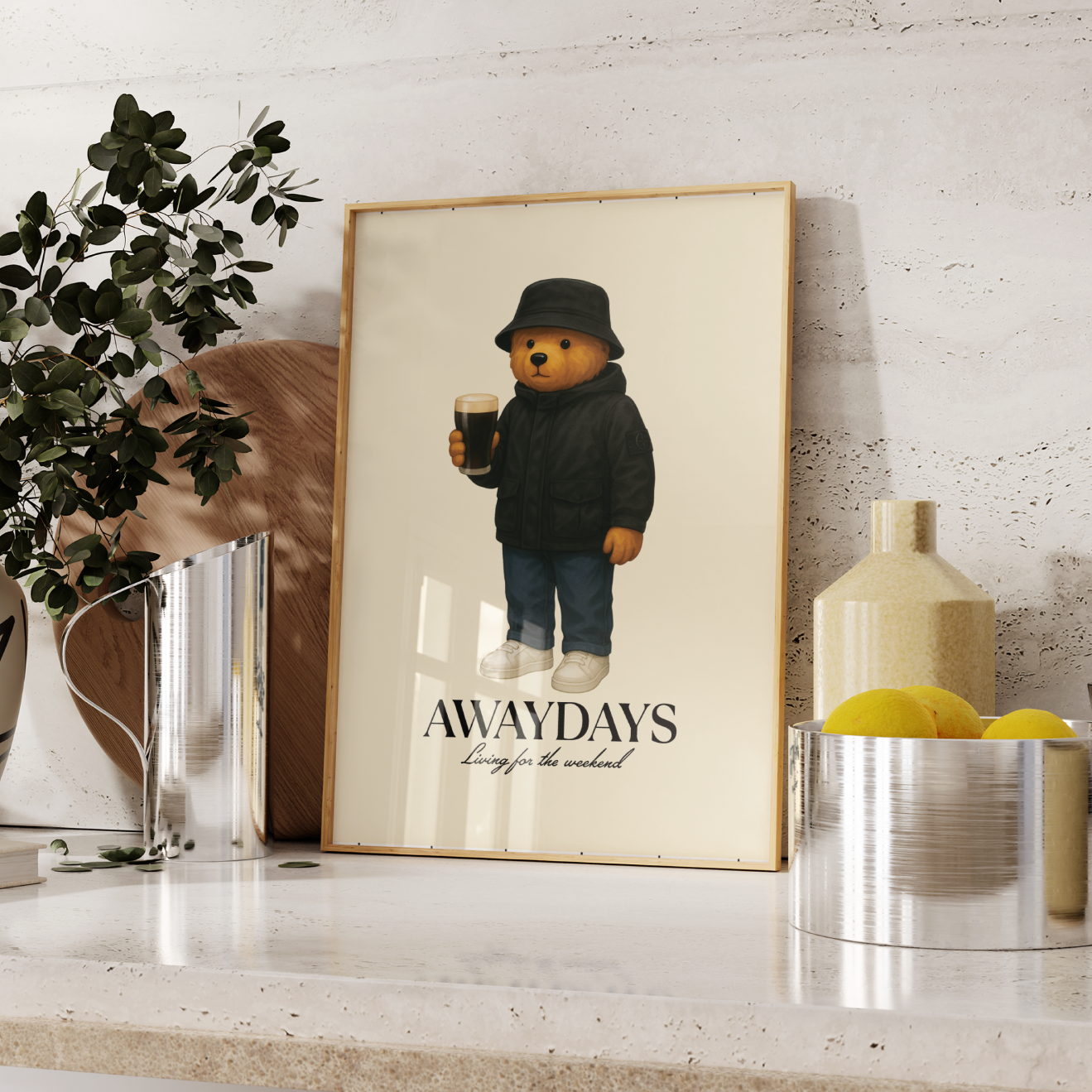 Awaydays Bear Poster UK