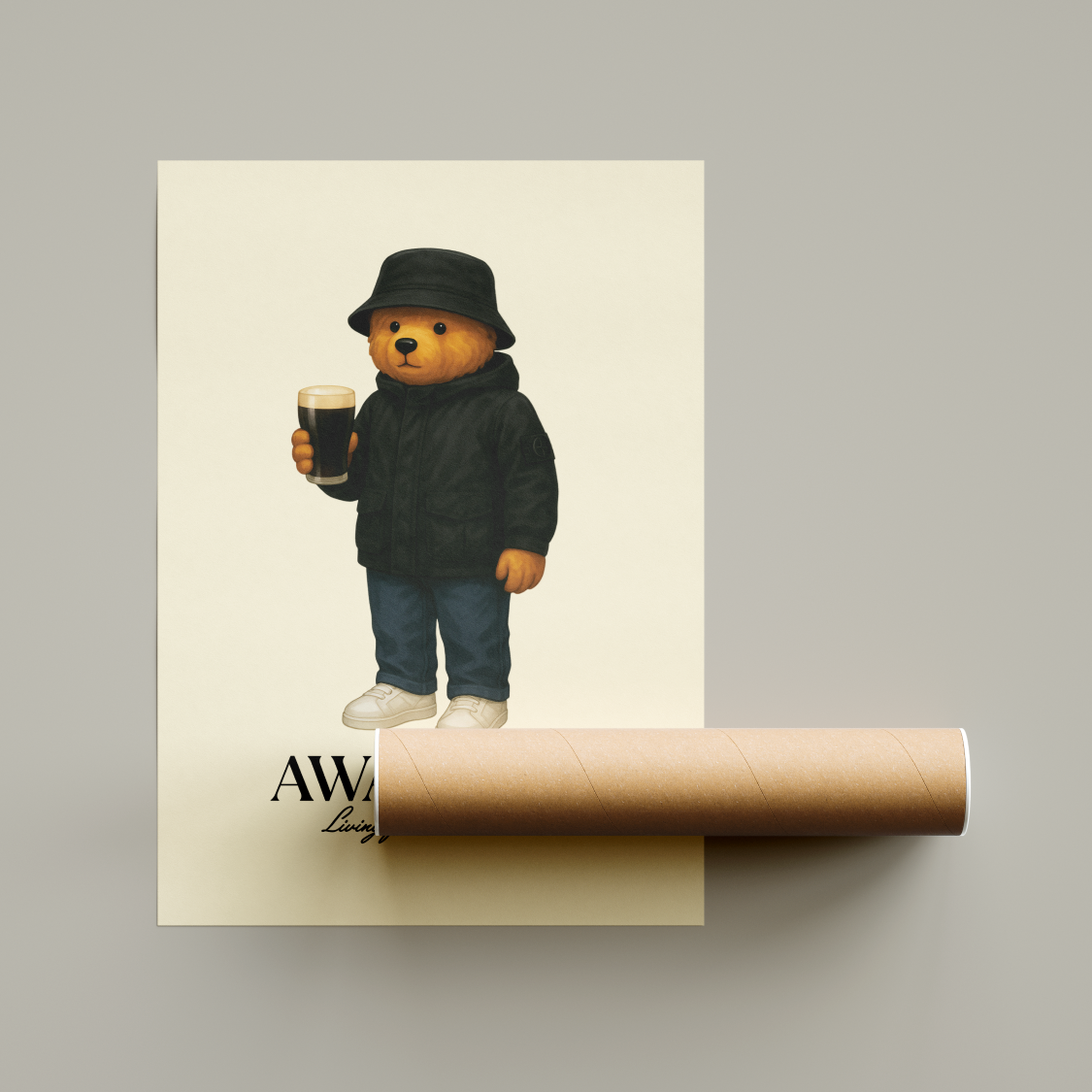 Awaydays Bear Poster United Kingdom