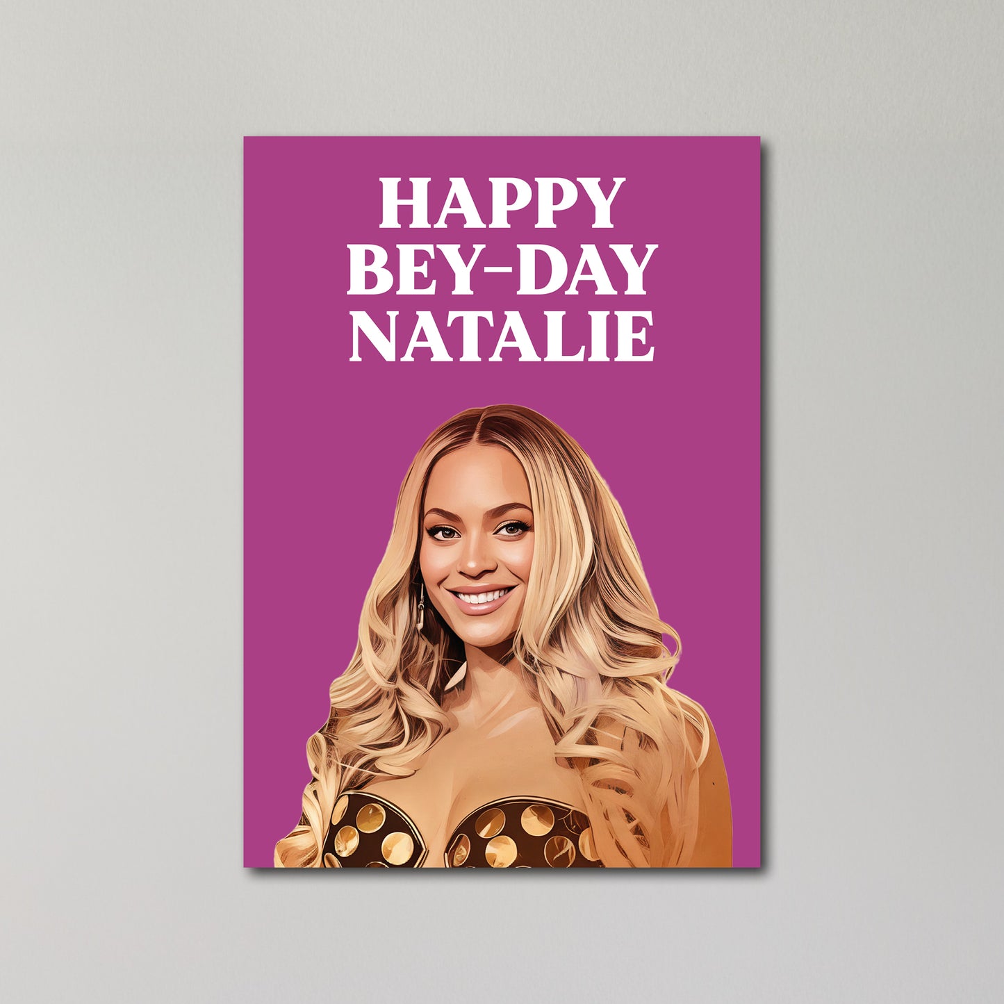 Beyonce Personalised Birthday Card A5