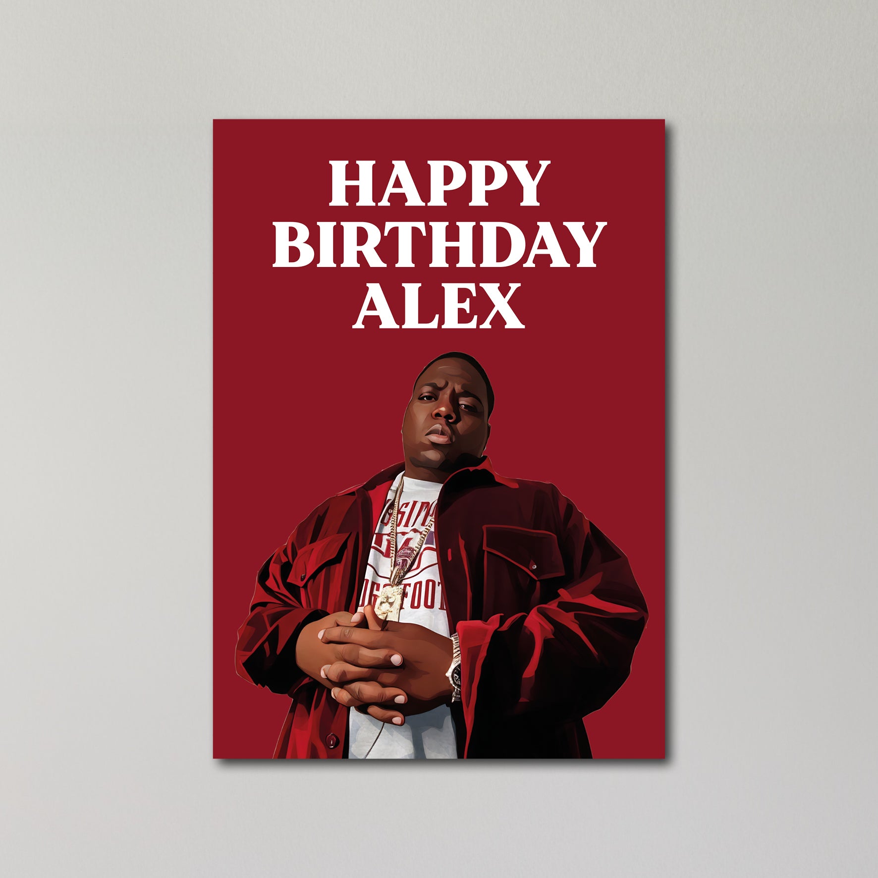 Biggie Smalls Personalised Birthday Card A5