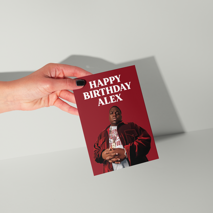 Biggie Smalls Personalised Birthday Card UK