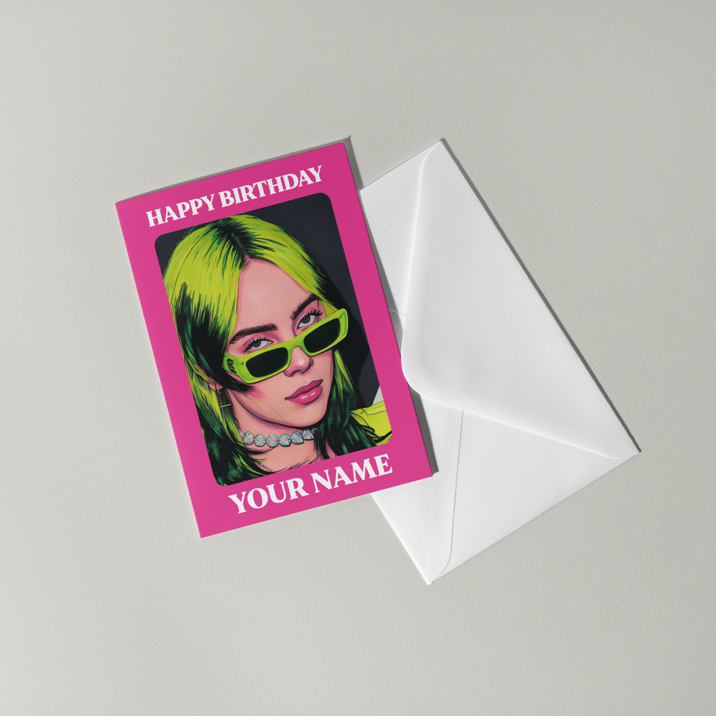 Billie Eilish Personalised Birthday Card
